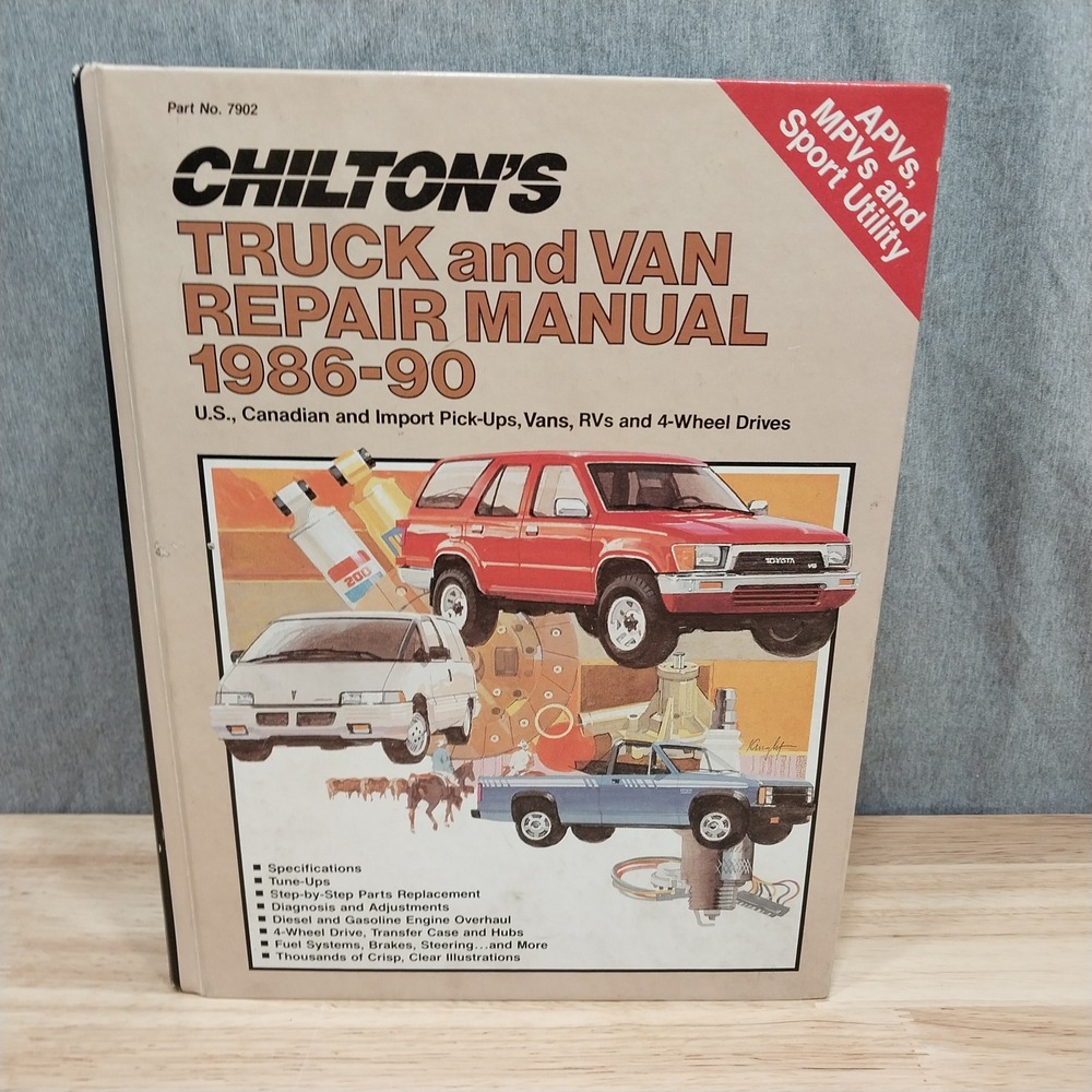 Chilton Truck and Van Repair Manual 1986-90 Hardcover Tan/Black No 7902